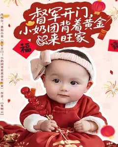 督军开门,小奶团背着黄金来旺家