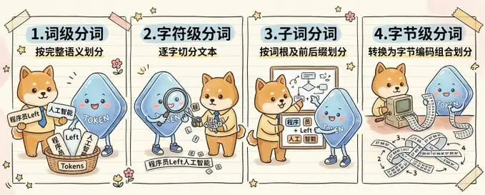 四格科普:AI分词方式大对比