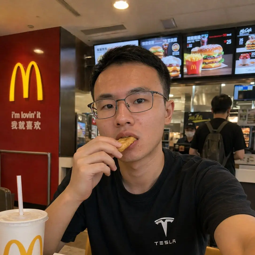 麦当劳自拍肖像:隐私遮挡+真实感AI生成