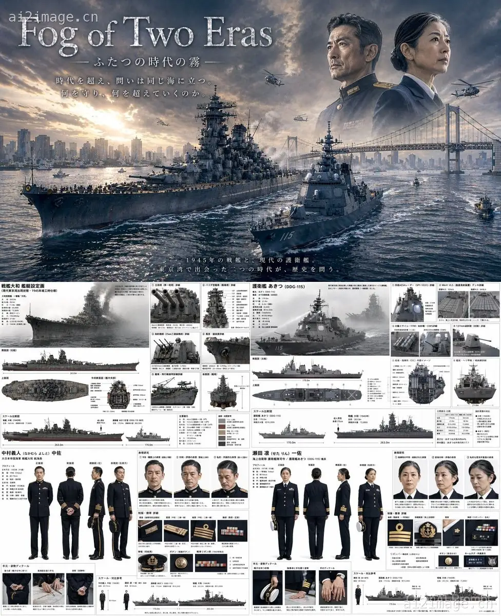 双时代海军题材海报与规格说明书