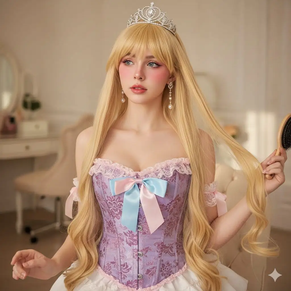 超逼真公主Cosplay肖像:定制梦幻拉普兰泽风情