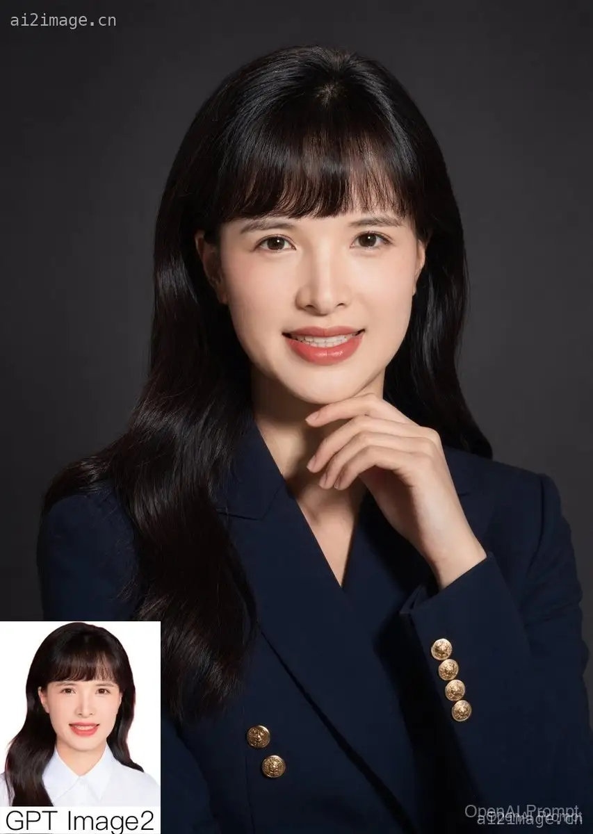 带嵌入式对比图的商务肖像摄影