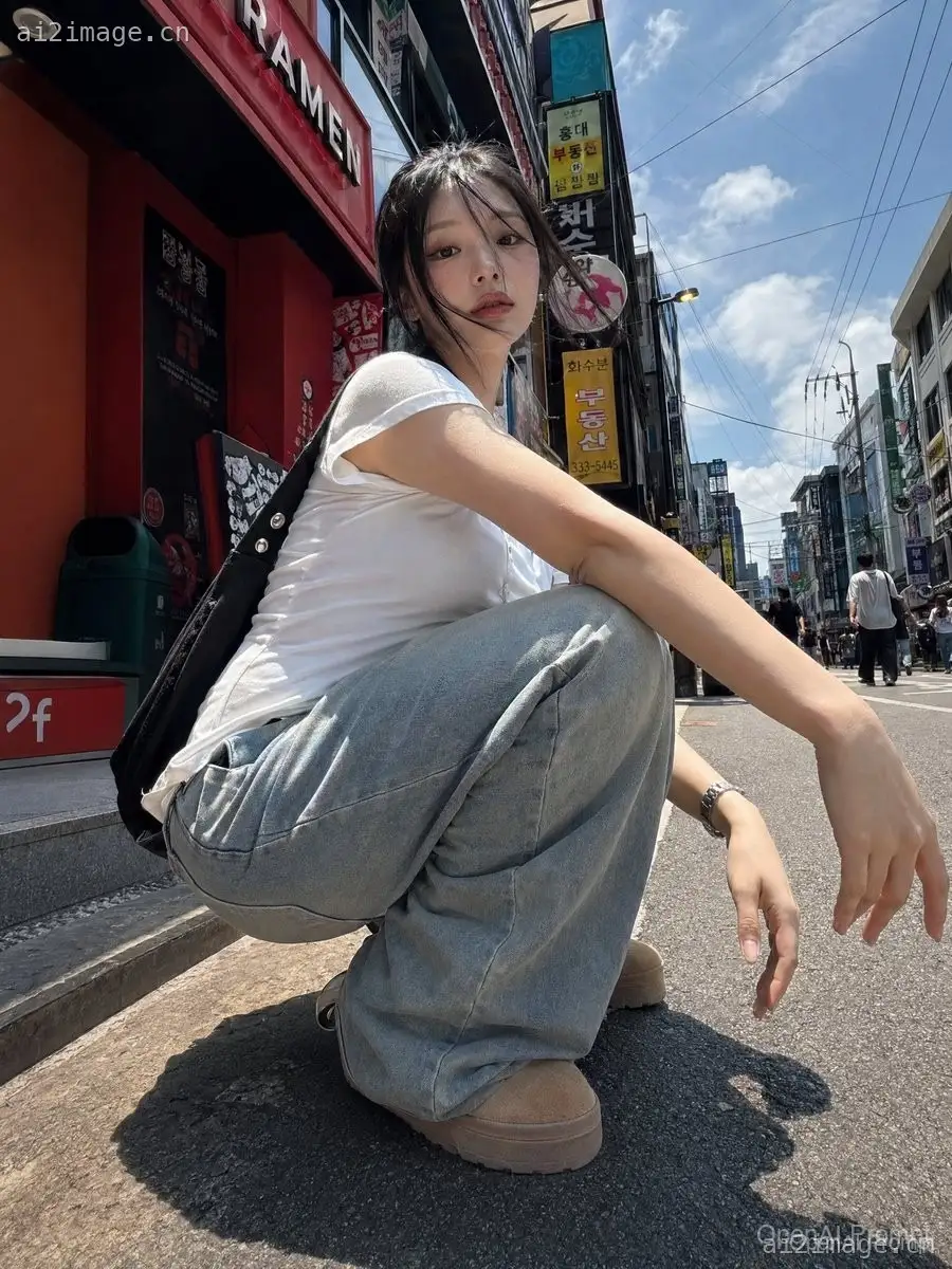韩国女孩街头摄影