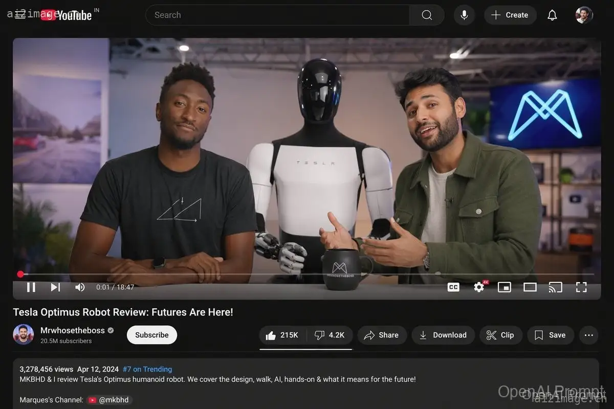 YouTube 视频界面模型