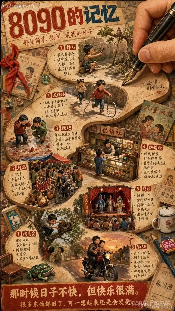 复古中国童年记忆海报