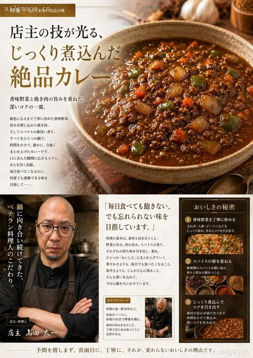 日式精品咖喱广告排版