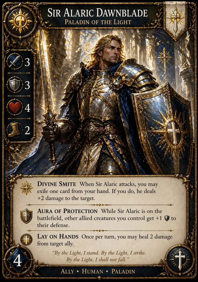圣骑士集换式卡牌设计 | TCG风格插画神器