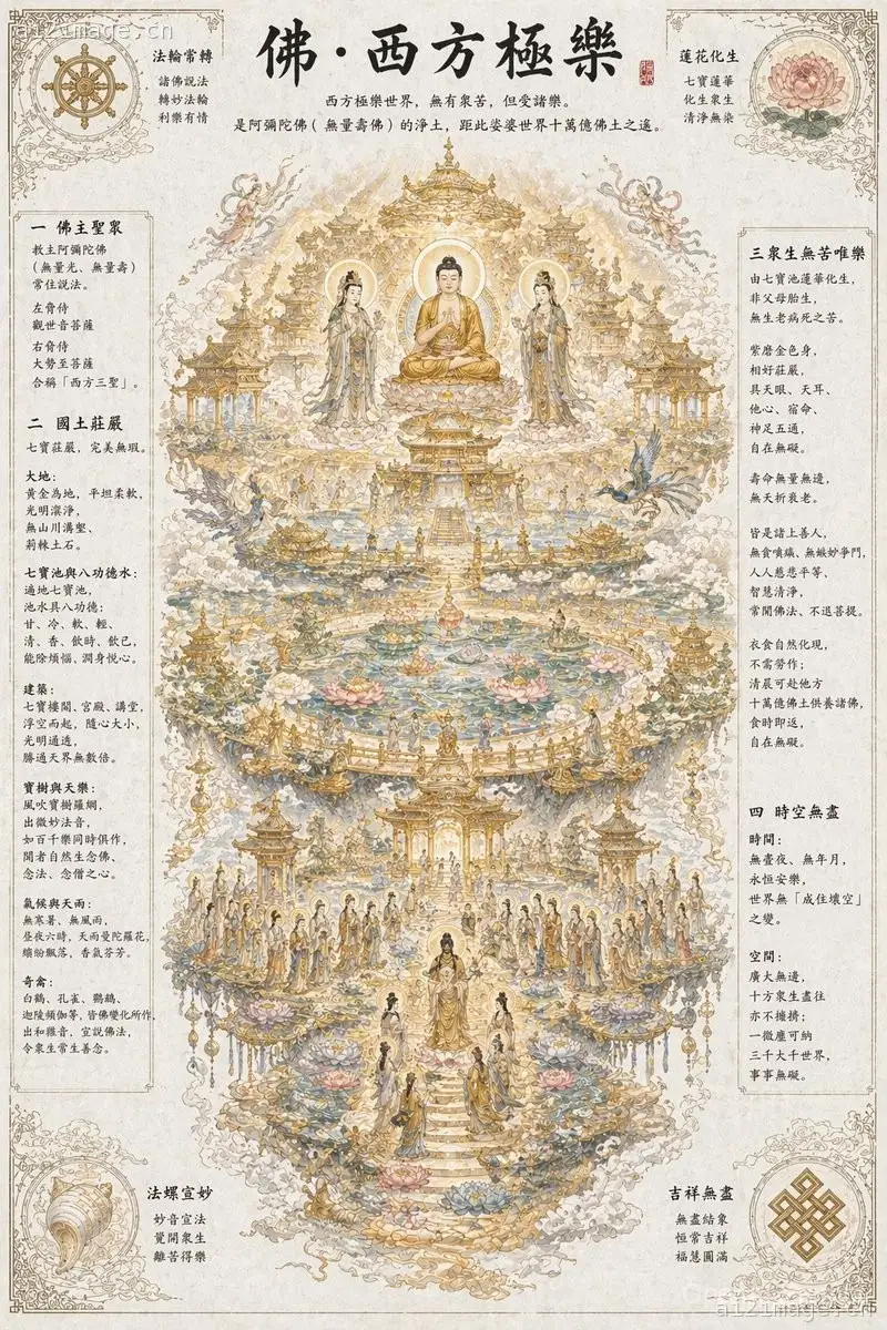 空灵的佛教净土场景
