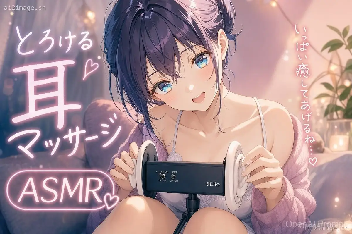 温馨动漫风 ASMR 耳部按摩少女