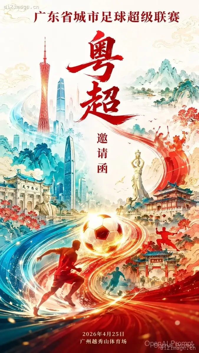 体育联赛邀请函海报提示词