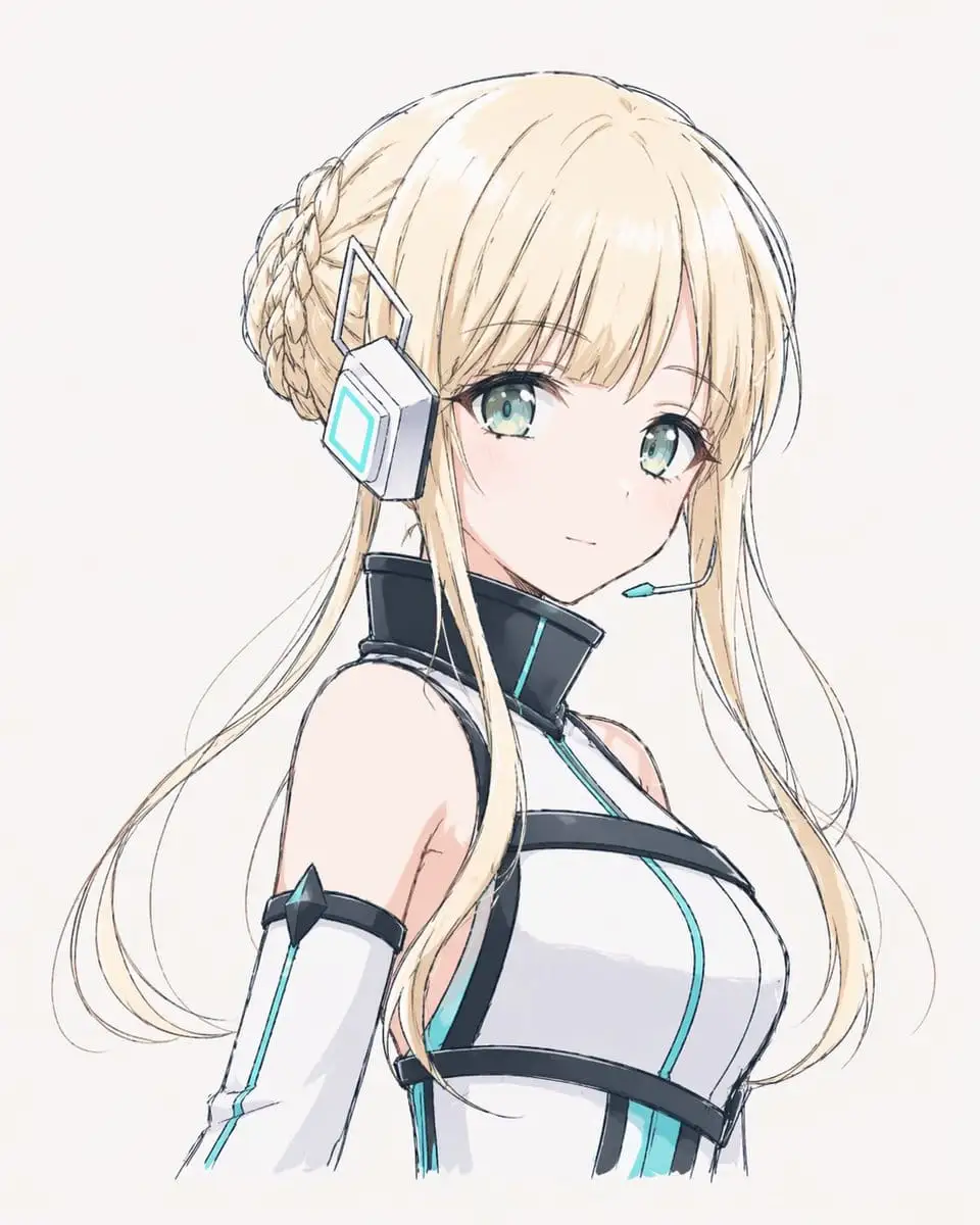 极简未来感·仿生人少女动漫肖像