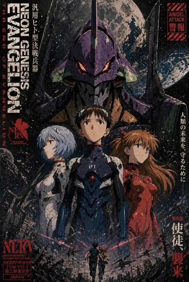 《EVA》硬核科幻机甲复古海报