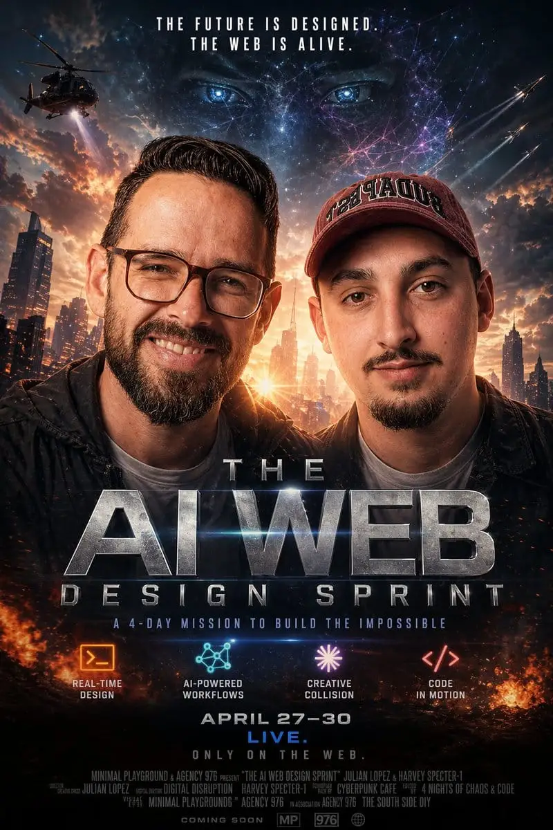 AI Web Sprint 电影级科幻海报设计