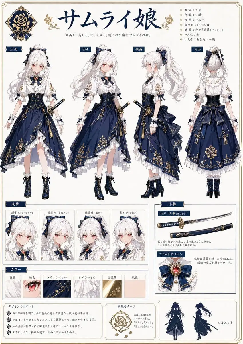 武士公主角色设定集 | 日式奇幻美学