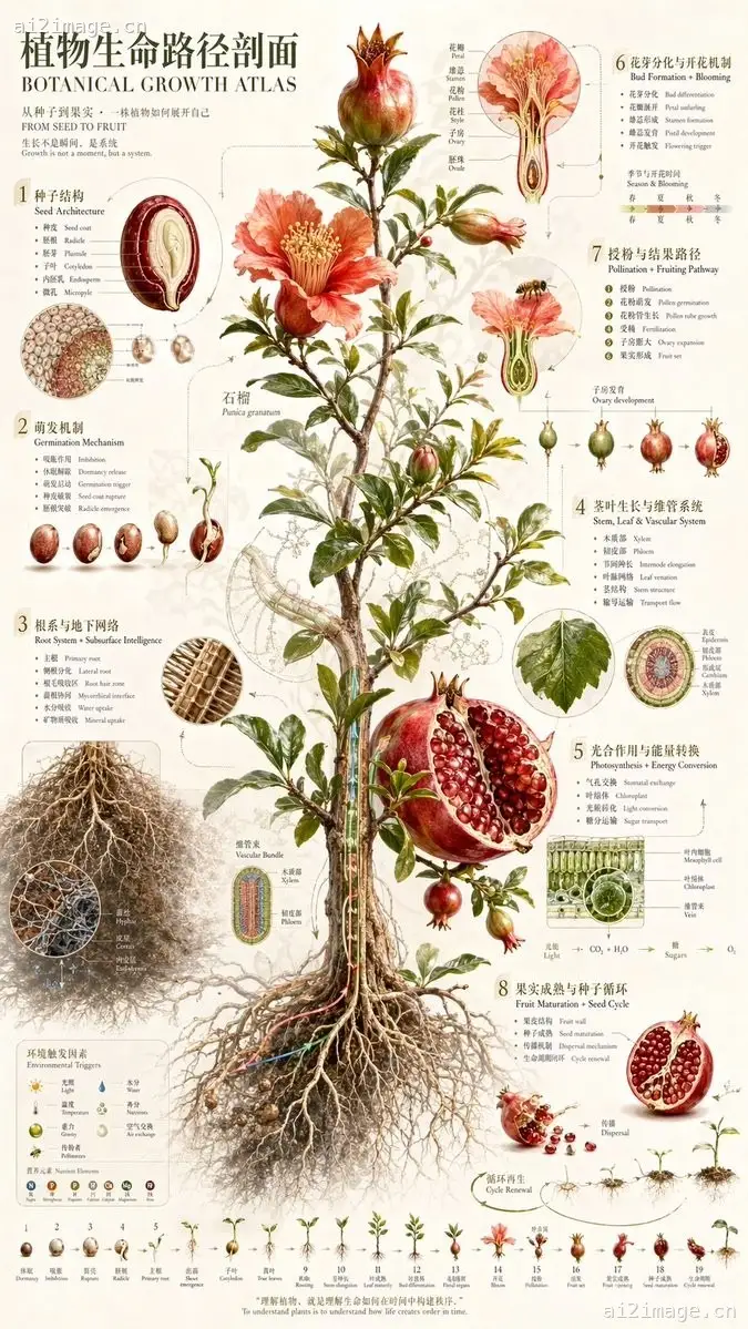 植物生长图谱海报