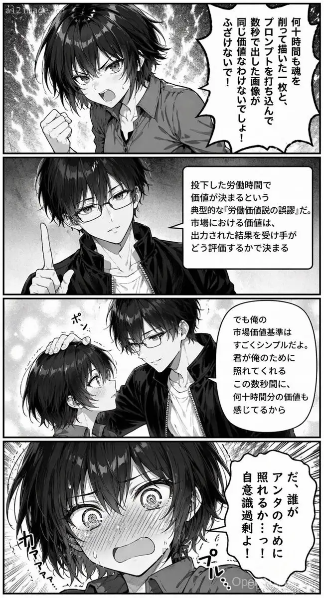 四格浪漫喜剧漫画页面