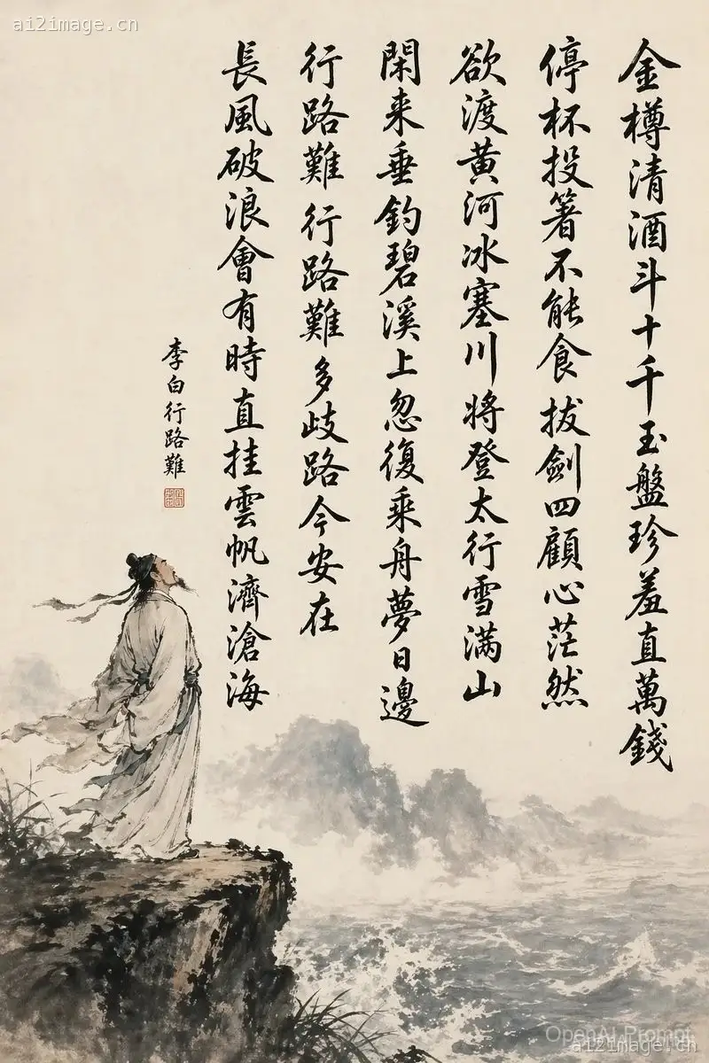 中国书法诗词卷轴