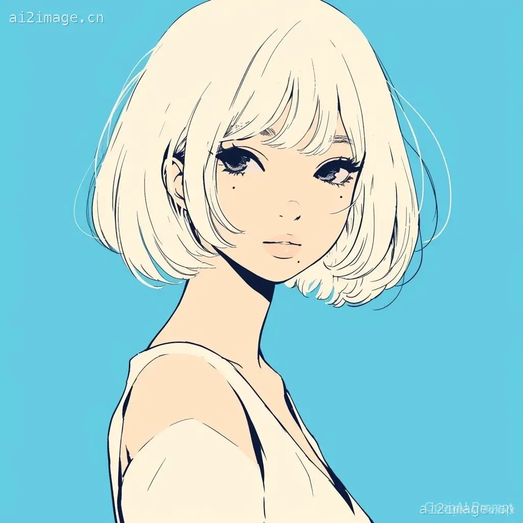 极简动漫少女侧颜