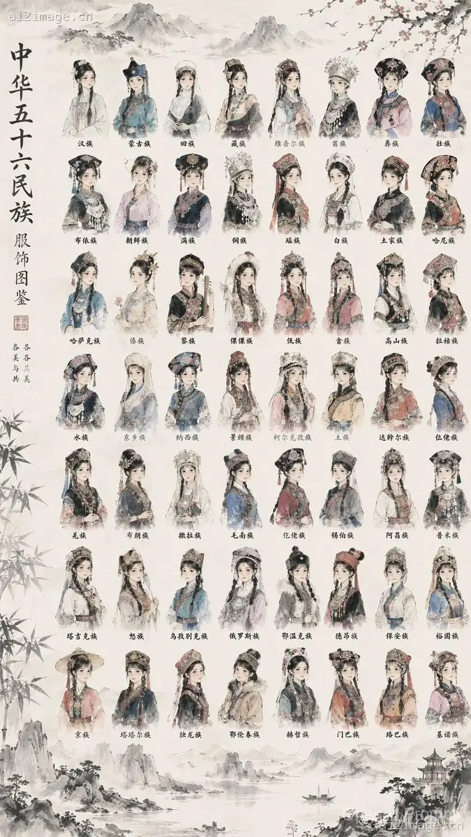 56 个民族服饰图鉴