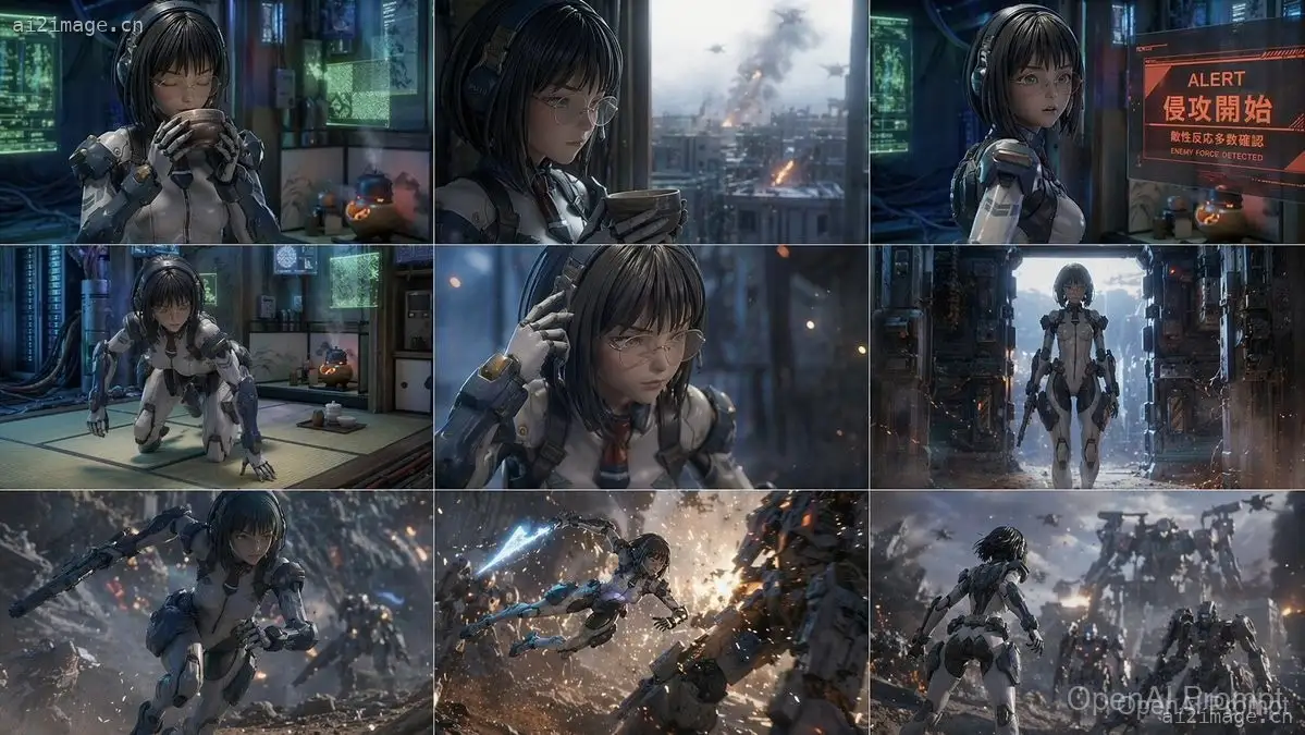 科幻动作 3x3 分镜项目
