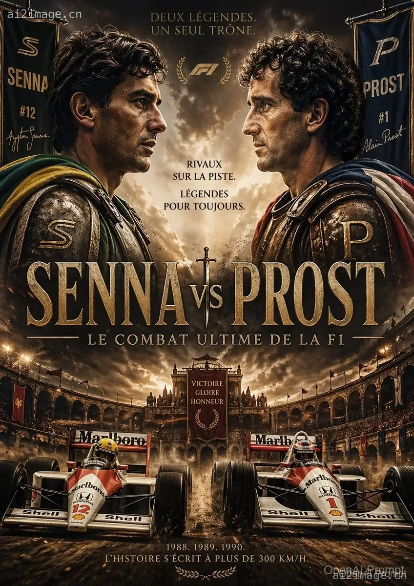 史诗级 Senna 对决 Prost 角斗士海报