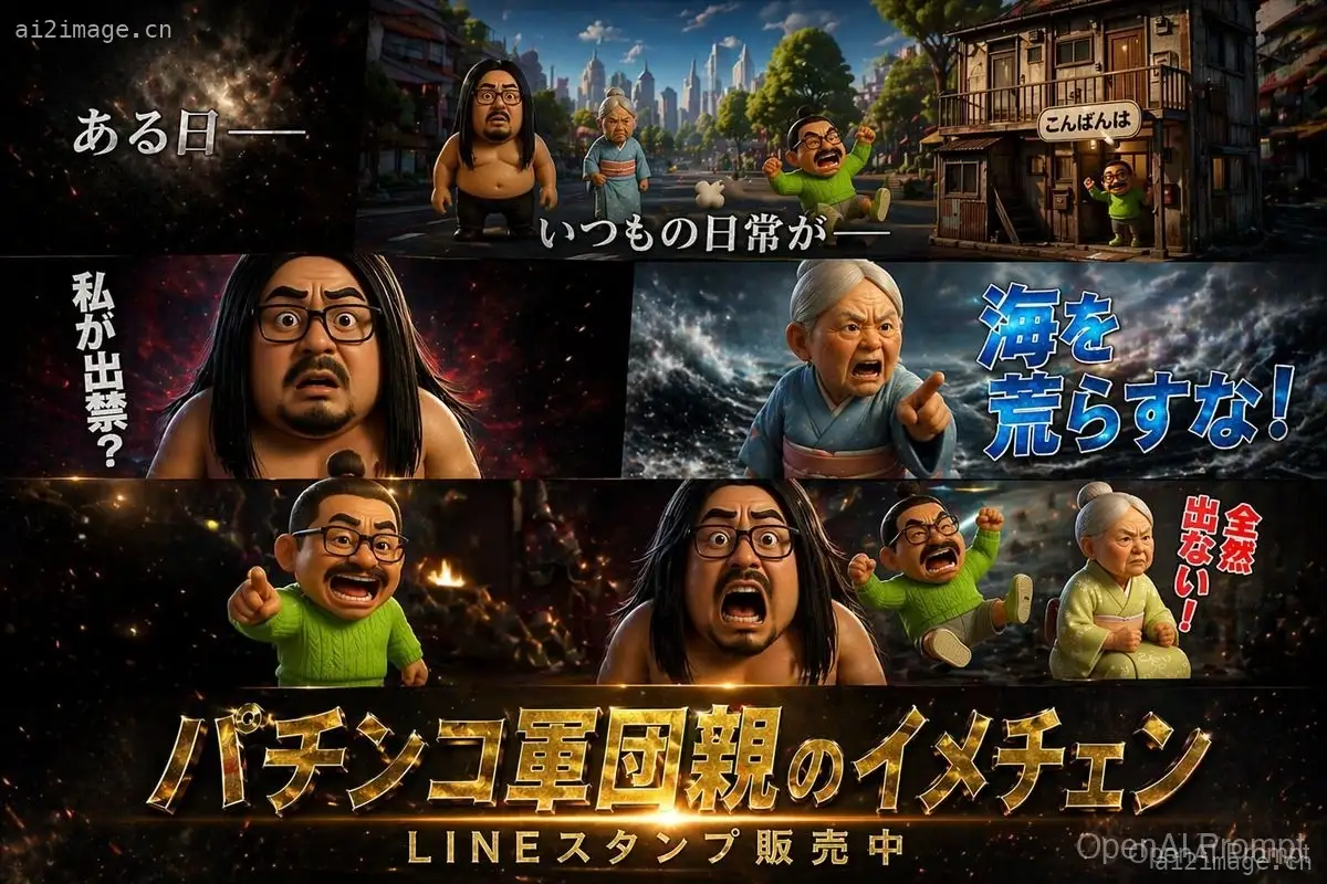 3D Cinematic Multi-Panel Promo Poster