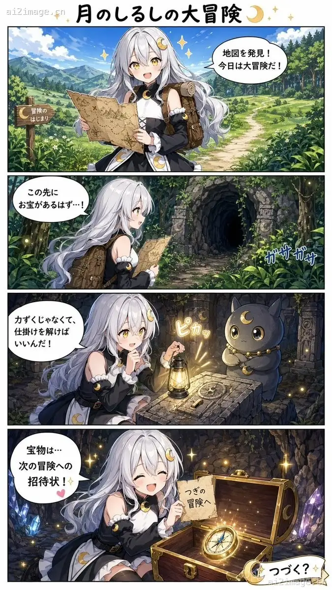 Moon Mark 冒险漫画页面