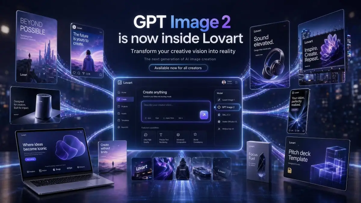 GPT Image 2 未来感发布横幅 - 3D霓虹营销视觉
