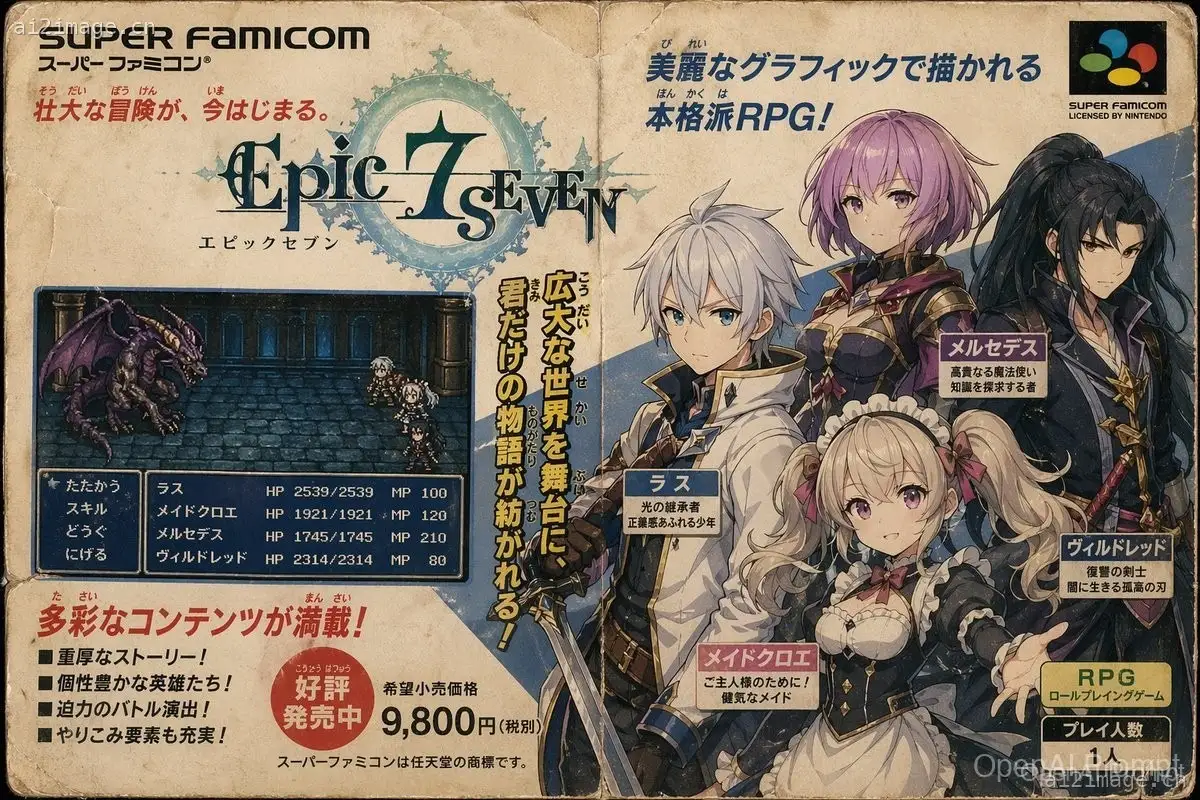 复古 Super Famicom RPG 广告