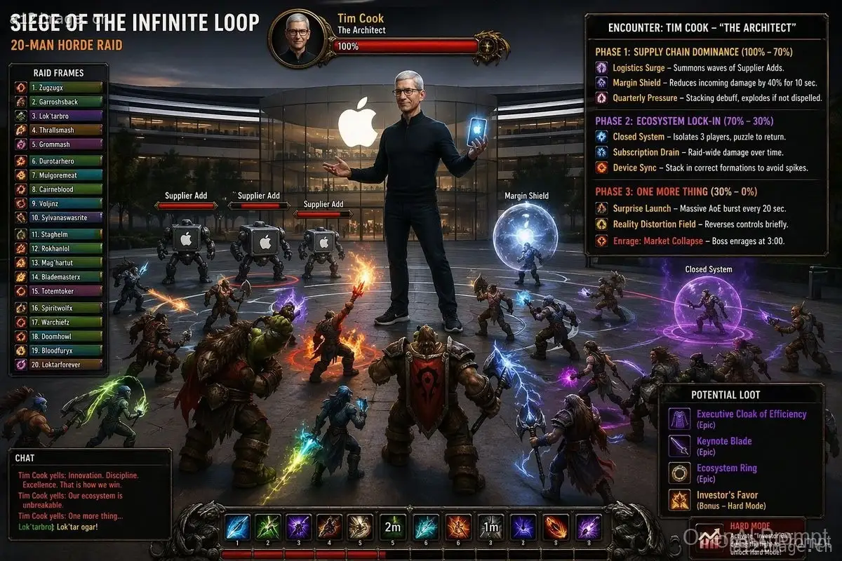 Tim Cook MMO 团本 Boss 屏幕