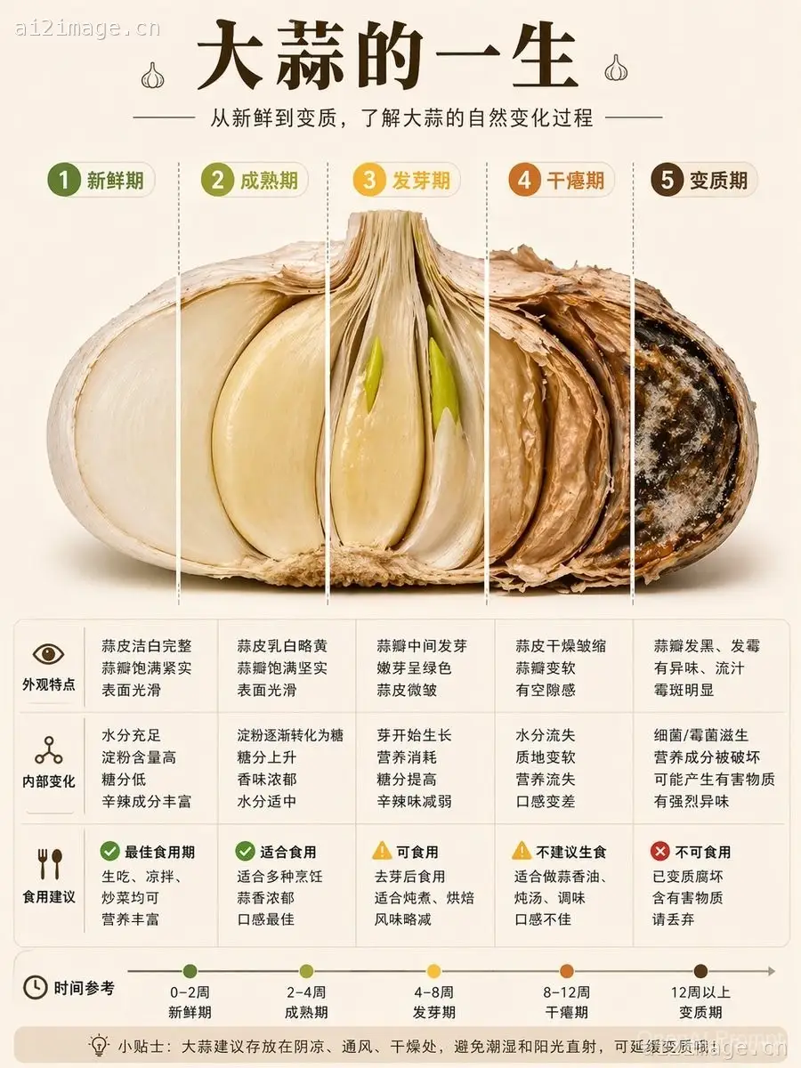 大蒜生命周期信息图