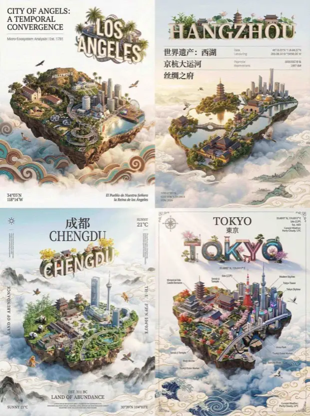 城市海报艺术生成