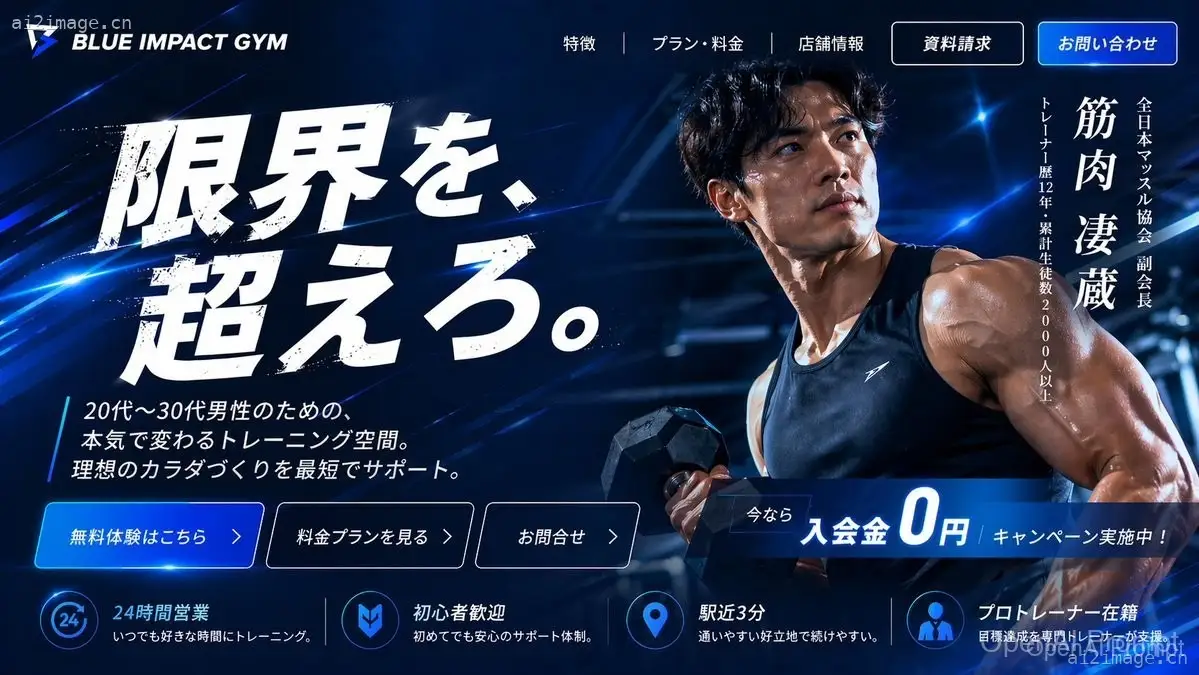 日本健身房 Hero 落地页