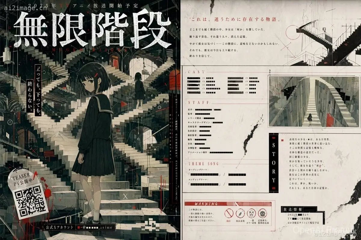 超现实无限阶梯动漫海报
