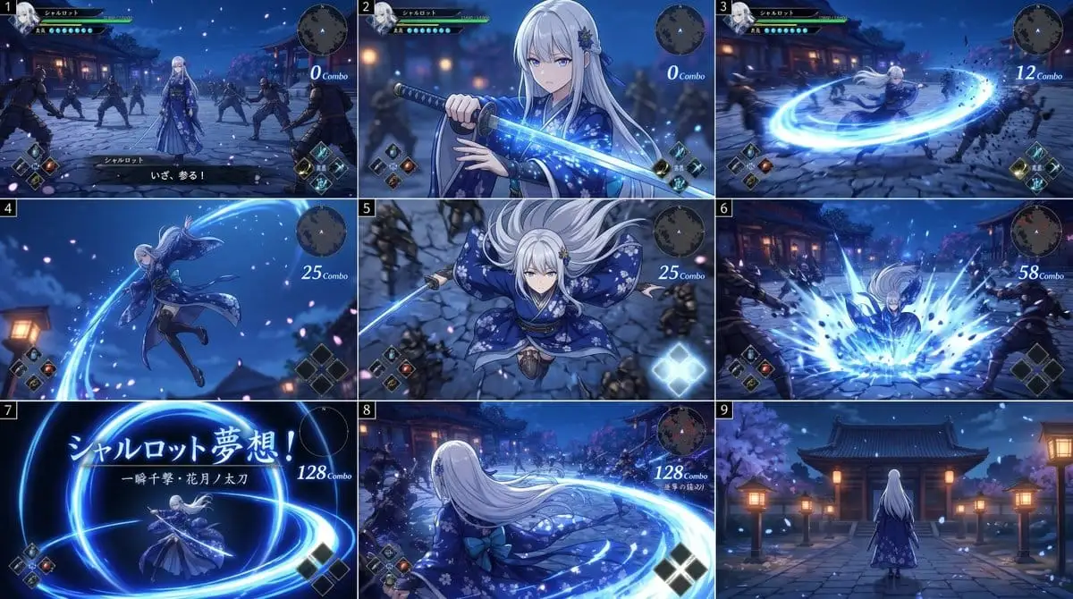 动漫RPG剑术攻击:精致日式战斗项目表