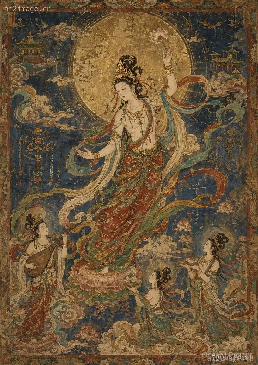 古代天女壁画