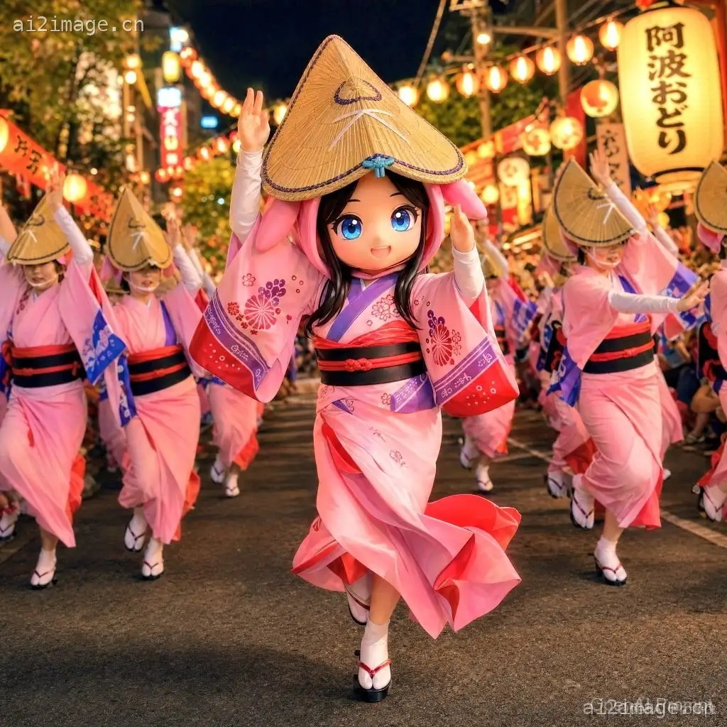 动态阿波舞夜景