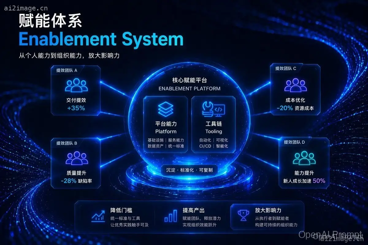 未来感企业赋能信息图