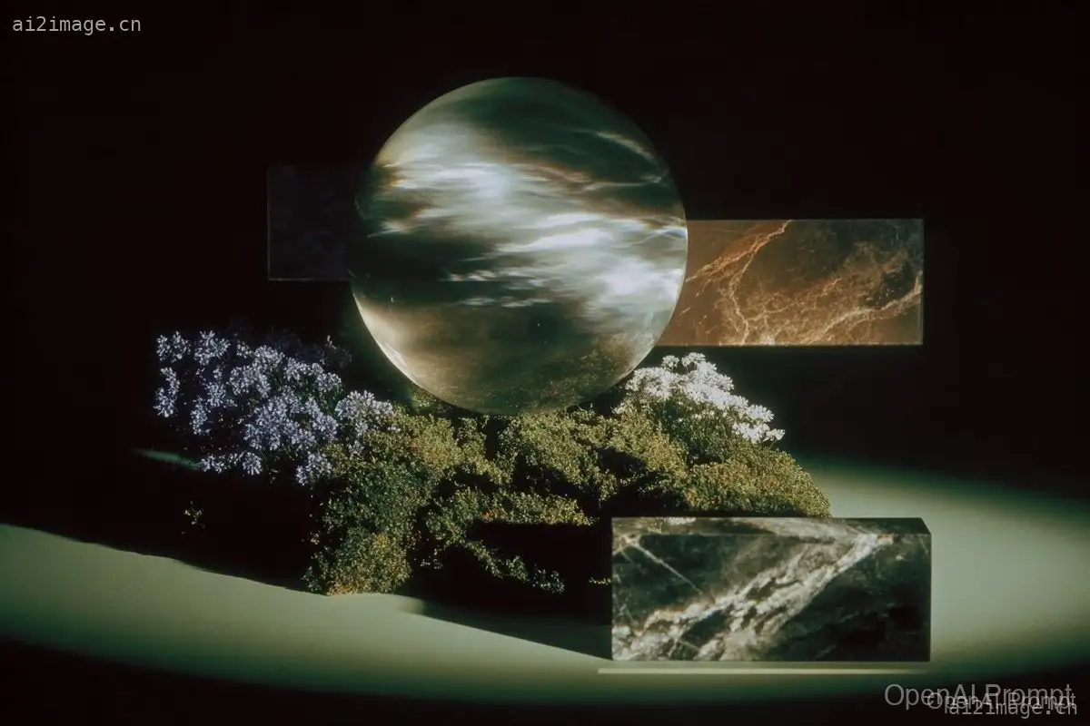 超现实行星雕塑静物