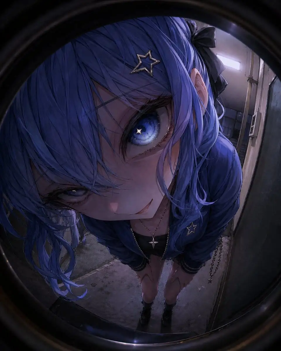 猫眼窥视:鱼眼镜头下的动漫少女