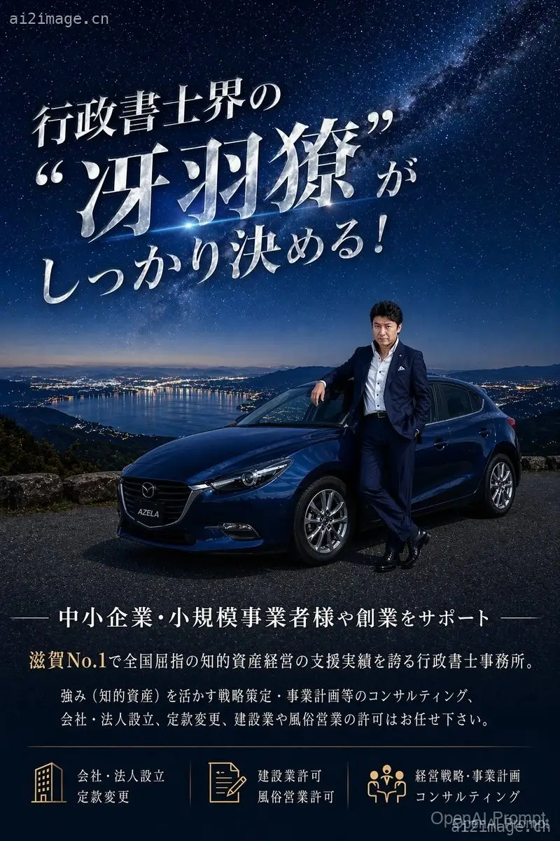 高端日式法律服务海报