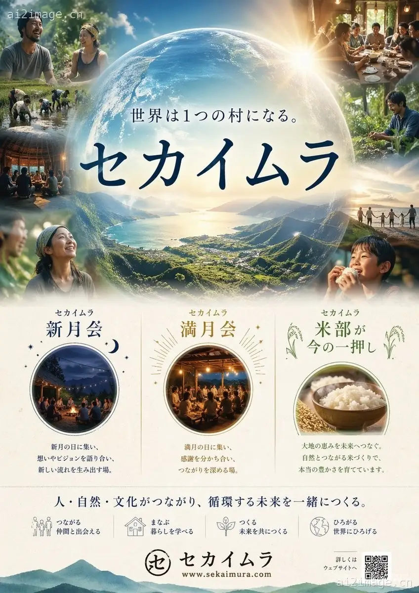 日本生态社区宣传海报