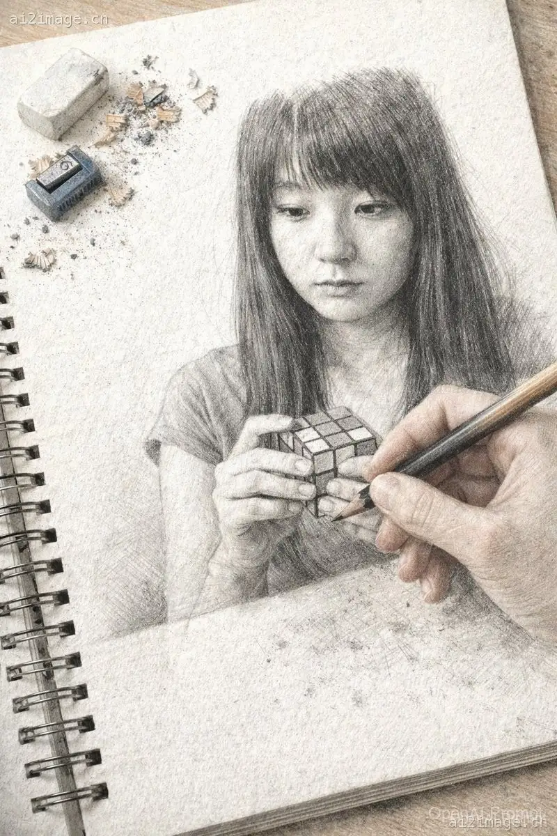 错视画风格速写绘图