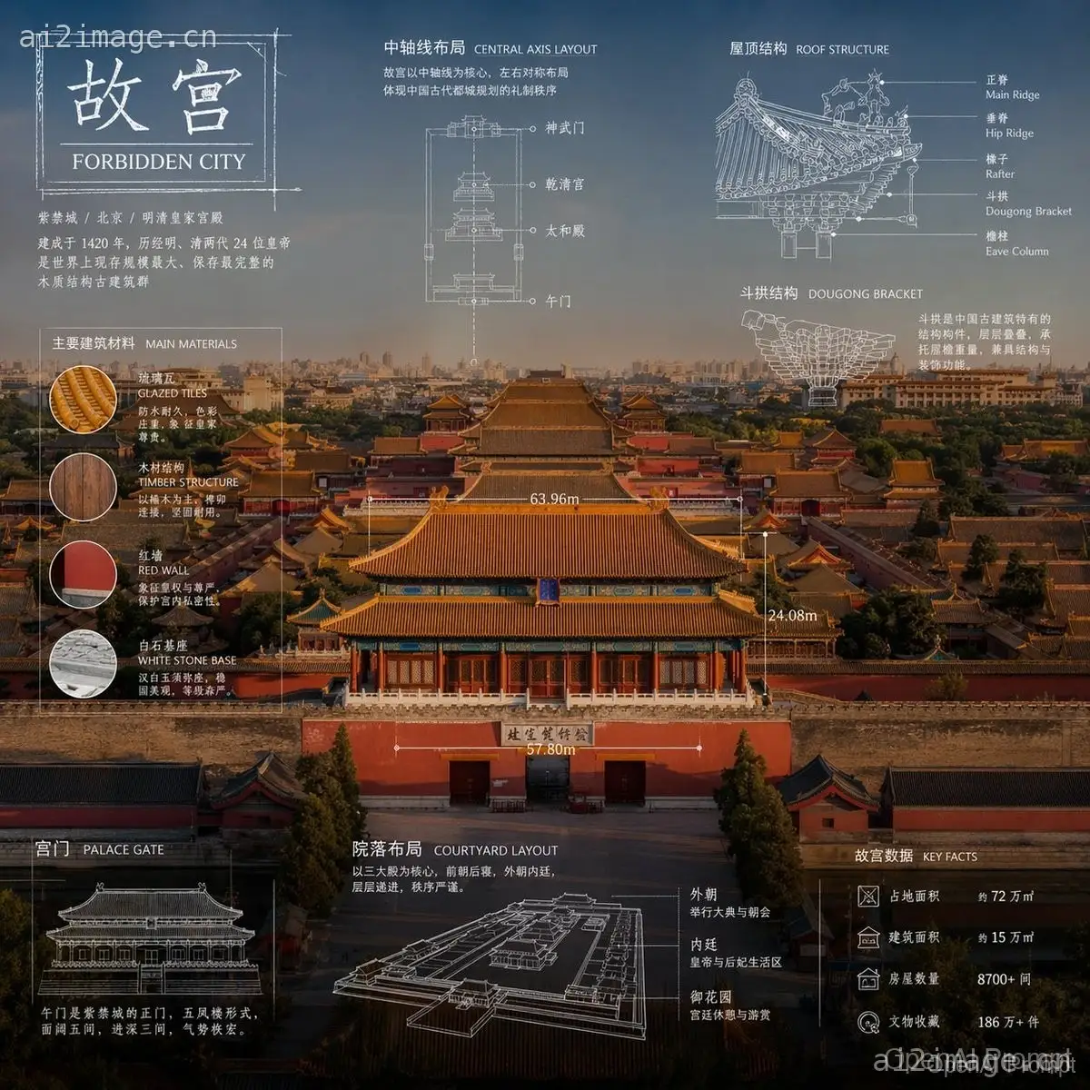 技术蓝图信息图风格