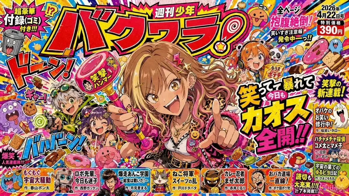 混乱风格少年漫画封面