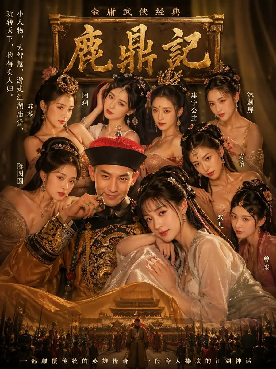 金碧辉煌武侠宫廷海报 | 金庸《鹿鼎记》电影视觉