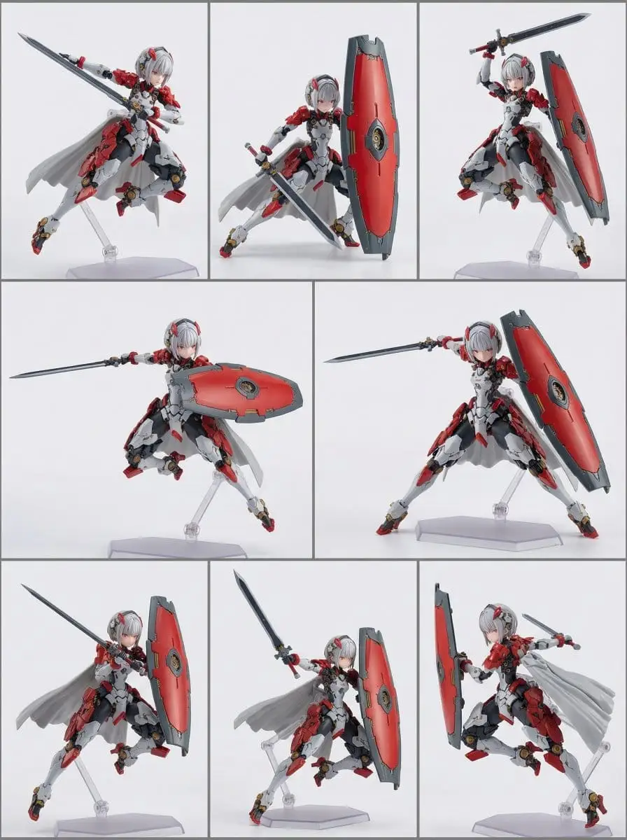 原创角色手办多姿态展示:照片级写实PVC人偶