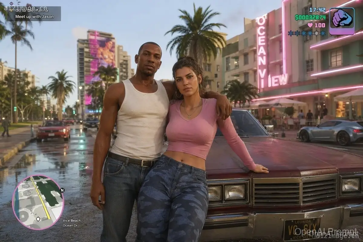 GTA 6 CJ 与 Lucia 联动