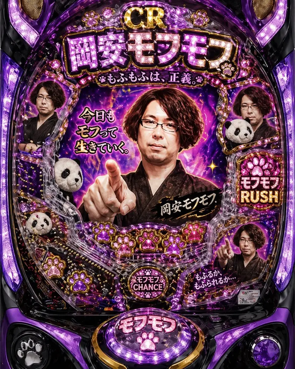 荒诞紫色Mofumofu柏青哥机:超现实日式恶搞设计