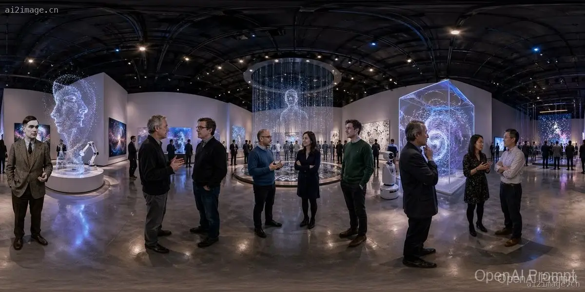 360 度 AI 艺术画廊全景图